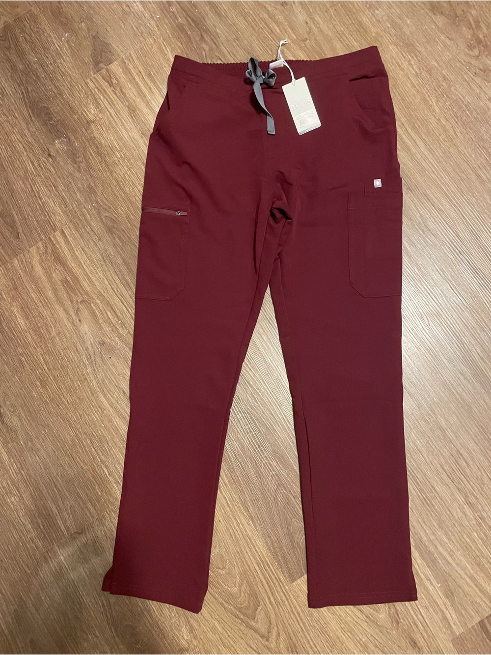 NWT Figs Yola Burgundy Straight Leg Scrub Pants